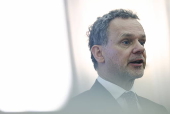 Dutch Foreign Minister Caspar Veldkamp holds press conference in Beijing