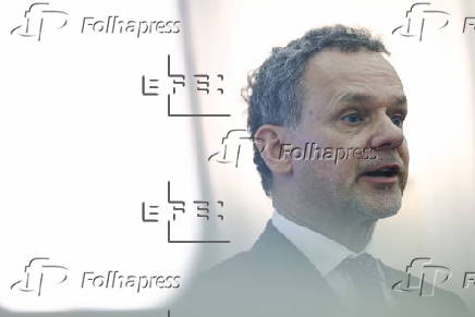 Dutch Foreign Minister Caspar Veldkamp holds press conference in Beijing