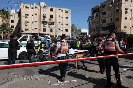 Aftermath of a missile strike from Iran on Israel, in Holon