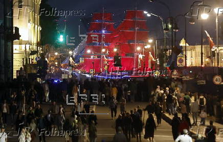 General rehearsal of the Scarlet Sails celebration in Saint Petersburg