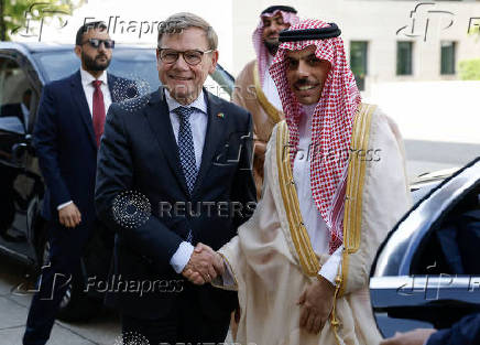 German Foreign Minister Wadephul welcomes his Saudi Arabian counterpart Al-Saud for talks at the Foreign Office in Berlin