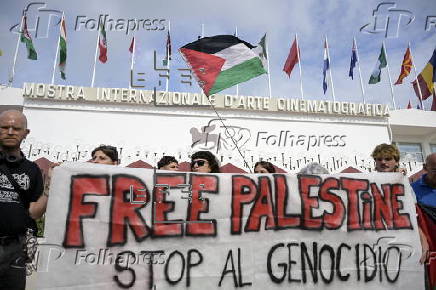 Protesta propalestina en el Festival de Venecia
