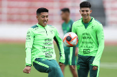 Entrenamiento de la selección boliviana de fútbol