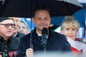 Polish presidential candidate Rafal Trzaskowski campaigns in Zgorzelec