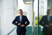 German Minister for Special Tasks and Head of the Federal Chancellery Frei attends an interview with Reuters, in Berlin