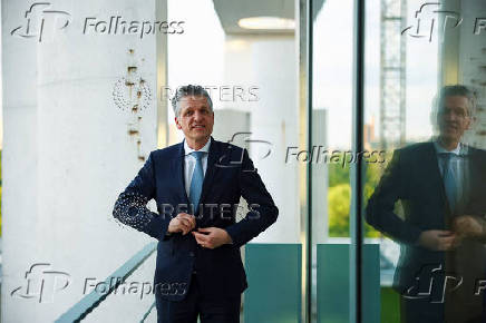 German Minister for Special Tasks and Head of the Federal Chancellery Frei attends an interview with Reuters, in Berlin