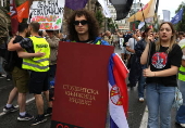 University students protest against new higher education law in Serbia