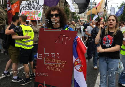 University students protest against new higher education law in Serbia