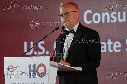 Scott Walker, U.S. Consul General in Shanghai, speaks during American Camber of Commerce Shanghai (AmCham Shanghai) annual gala