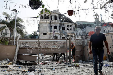 Aftermath of missile attack from Iran on Israel
