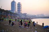 Barceloneta Beach after St. John's night celebration, in Barcelona?