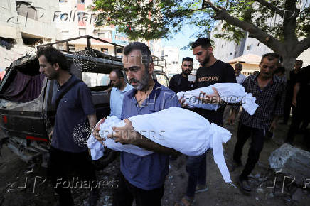 Aftermath of an overnight Israeli strike on a house, in Gaza City