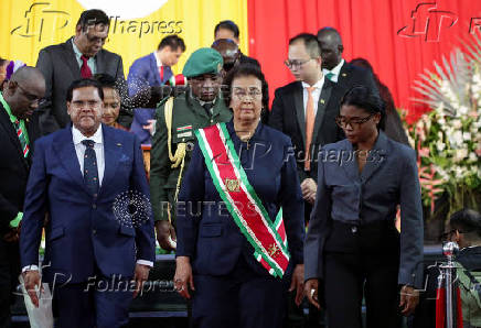 Suriname's Jennifer Simons sworn in as president, in Paramaribo