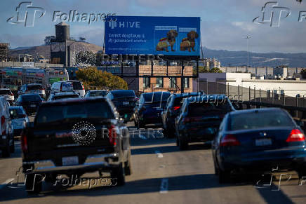 Billboards advertising artificial intelligence services in San Francisco