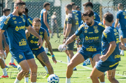 TREINO DA EQUIPE DO SANTOS FC