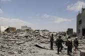 Aftermath of U.S. air strikes in Sanaa