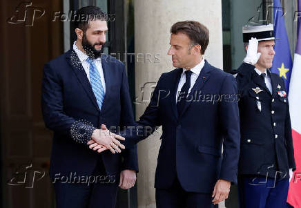 French President Macron meets Syria's President Ahmed al-Sharaa in Paris