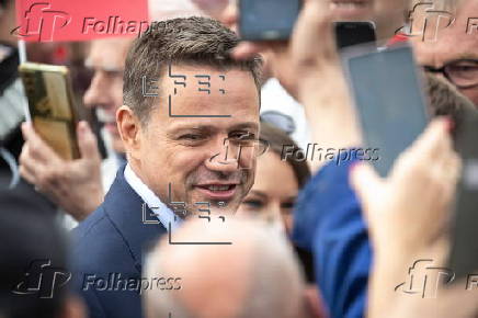 Presidential candidate Rafal Trzaskowskis campaigns in in Wloclawek