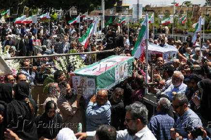Funeral for those killed in Israeli strikes on Iran, in Qazvin