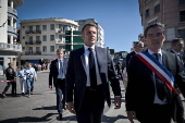 French President Macron visits Lourdes