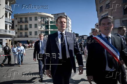 French President Macron visits Lourdes