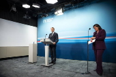 Dutch Prime Minister Dick Schoof speaks to the press after the Council of Ministers