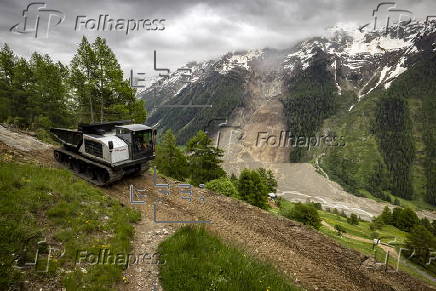 Aftermath of Birch Glacier collapse in Switzerland