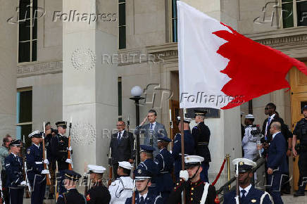 U.S. Defense Secretary Pete Hegseth meets Bahrain's Crown Prince and Prime Minister Salman bin Hamad Al Khalifa in Washington