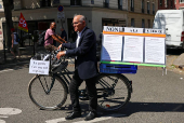Traditional May Day labour union march in Paris