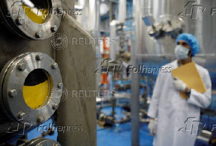 FILE PHOTO: A technician is seen at the uranium conversion facility in Isfahan