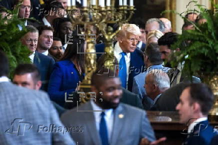 President Trump welcomes the 2025 NCAA Men's College Basketball Champions to the East Room