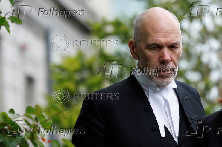 Barrister Eoin McCullough, Senior Counsel for BBC, leaves the High Court, in Dublin