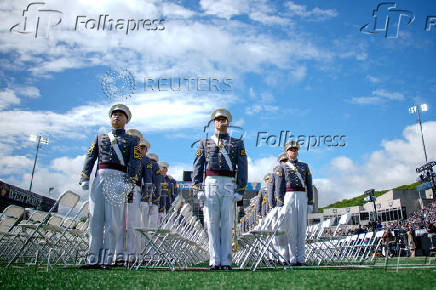 Commencement ceremony at West Point Military Academy in West Point, New York