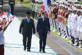France's President Emmanuel Macron visits Indonesia