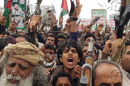 Mass Houthi protest in Sana'a against Israeli attacks on Gaza