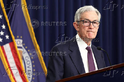 Federal Reserve Chair Jerome Powell speaks at a press conference in Washington
