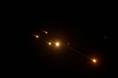 Missiles launched from Iran are seen from Tubas
