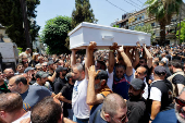 Funeral of suicide bombing victims, in Damascus