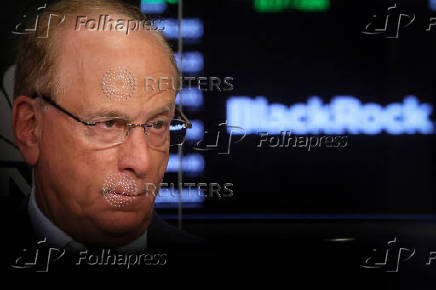 FILE PHOTO: Larry Fink, Chairman and CEO of BlackRock, at the NYSE in New York