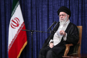 Iran's Supreme Leader Ayatollah Ali Khamenei speaks during a meeting with Judiciary Officials in Tehran