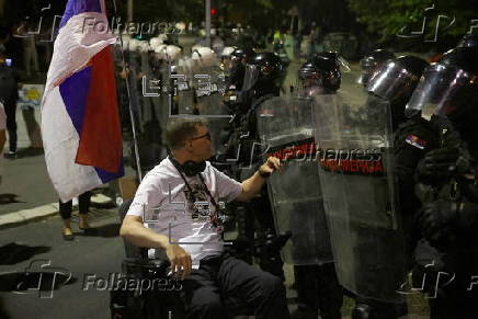 Anti-government protest in Belgrade