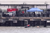 Search in the Hudson River after helicopter crash, near Jersey City