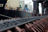 Coking coal is unloaded at Immingham Port