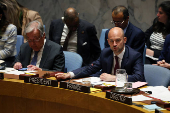 France's Minister for Europe and Foreign Affairs Jean-Noel Barrot chairs U.N. Security Council meeting on Israel and Palestinian conflict