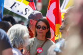 Traditional May Day labour union march in Paris