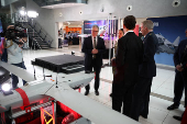 Britain's Prime Minister Keir Starmer visits a defence contractor in Bedfordshire