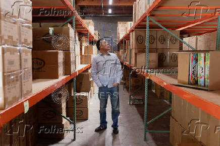 CEO Jason Cheung of toy manufacturer Huntar Company Inc poses in Union City