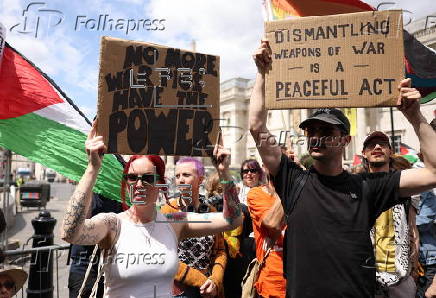 Demonstrators rally for Palestine Action amid UK ban threat