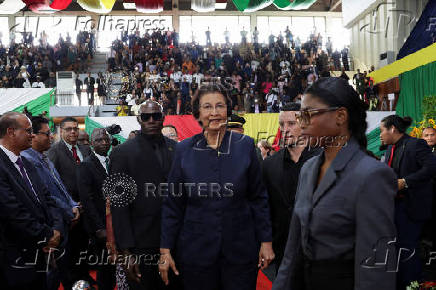 Suriname's Jennifer Simons sworn in as president, in Paramaribo
