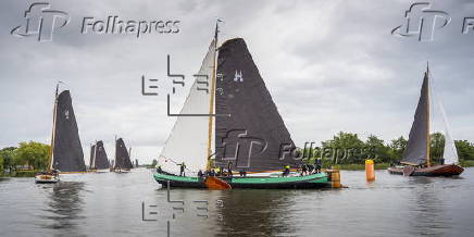 Third day of Frisian sailing competitions Skutsjesilen